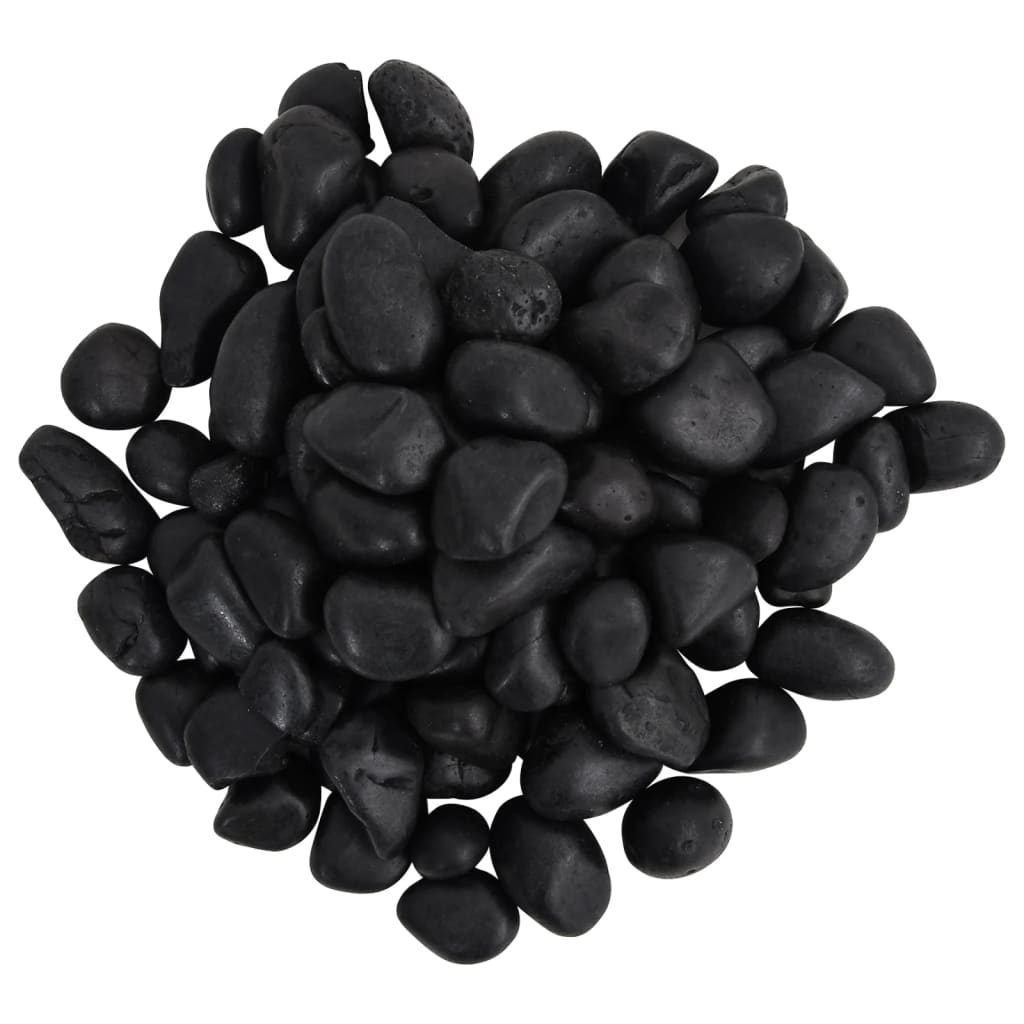 Vidaxl cailloux poli 2 à 5 cm 10 kg de noir