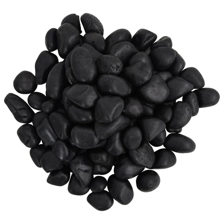 Vidaxl cailloux poli 2 à 5 cm 10 kg de noir
