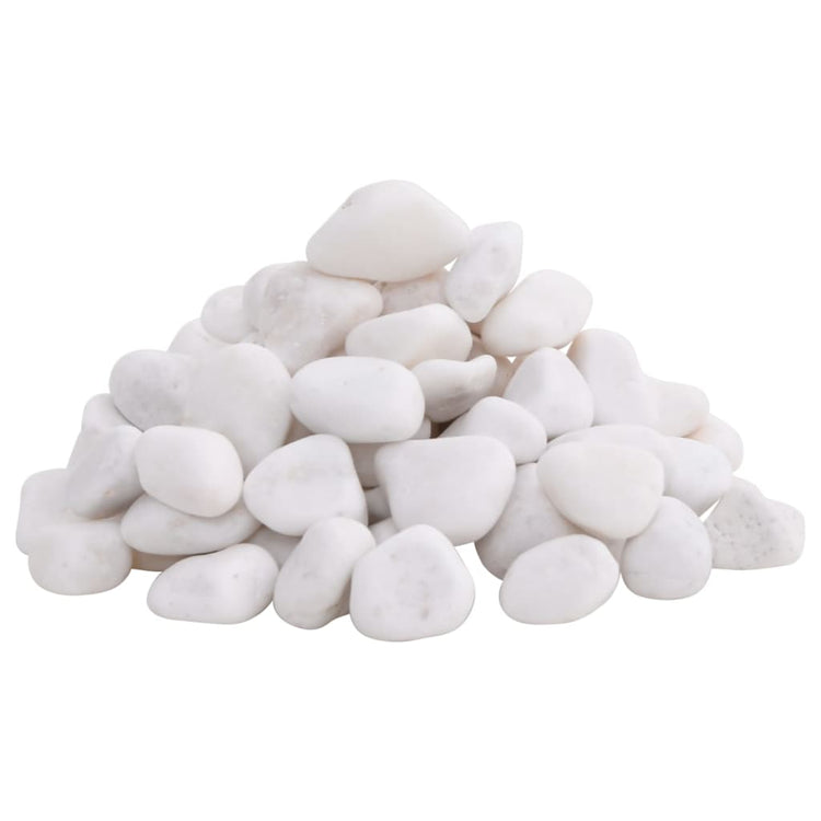 Vidaxl galets polis 2-5 cm 10 kg blanc