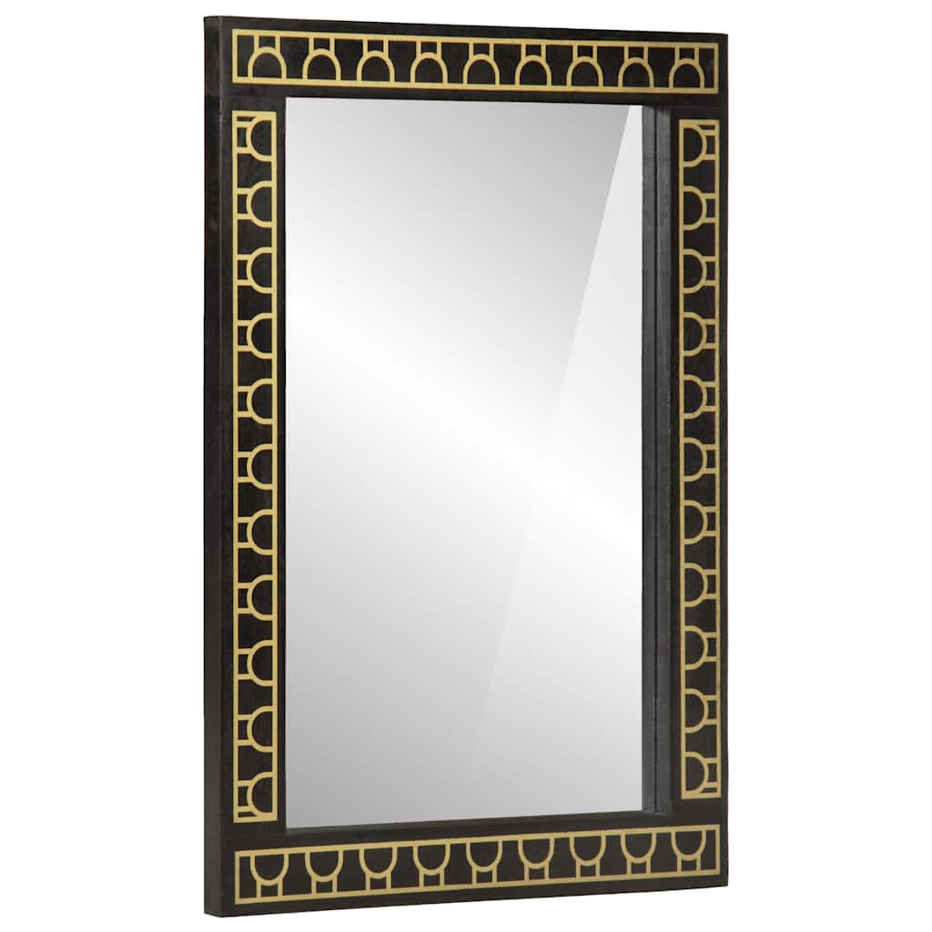 Miroir de salle de bain Vidaxx 50x70x2,5 cm bois de manguier massif et verre