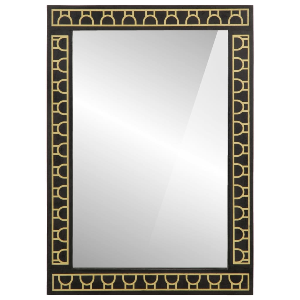 Miroir de salle de bain Vidaxx 50x70x2,5 cm bois de manguier massif et verre