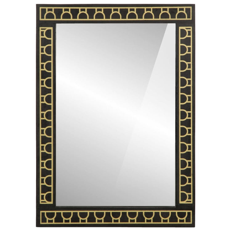 Miroir de salle de bain Vidaxx 50x70x2,5 cm bois de manguier massif et verre