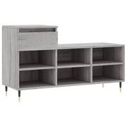 Armoire à chaussures Vidaxl 102x36x60 cm en bois de bois de sonoma gris - afbeelding 2