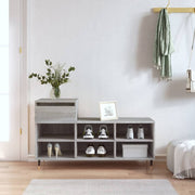 Armoire à chaussures Vidaxl 102x36x60 cm en bois de bois de sonoma gris - afbeelding 1