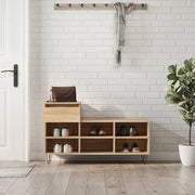 Armoire à chaussures Vidaxl 102x36x60 cm en bois de bois de chêne sonoma coloré - afbeelding 1