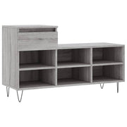 Armoire à chaussures Vidaxl 102x36x60 cm en bois de bois de sonoma gris - afbeelding 2