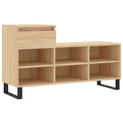 Armoire à chaussures Vidaxl 102x36x60 cm en bois de bois de chêne sonoma coloré - afbeelding 2