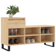 Armoire à chaussures Vidaxl 102x36x60 cm en bois de bois de chêne sonoma coloré - afbeelding 3