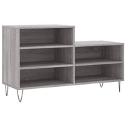 Armoire à chaussures Vidaxl 102x36x60 cm en bois de bois de sonoma gris - afbeelding 2