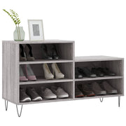 Armoire à chaussures Vidaxl 102x36x60 cm en bois de bois de sonoma gris - afbeelding 3