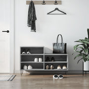 Armoire à chaussures Vidaxl 102x36x60 cm en bois de bois de sonoma gris - afbeelding 1