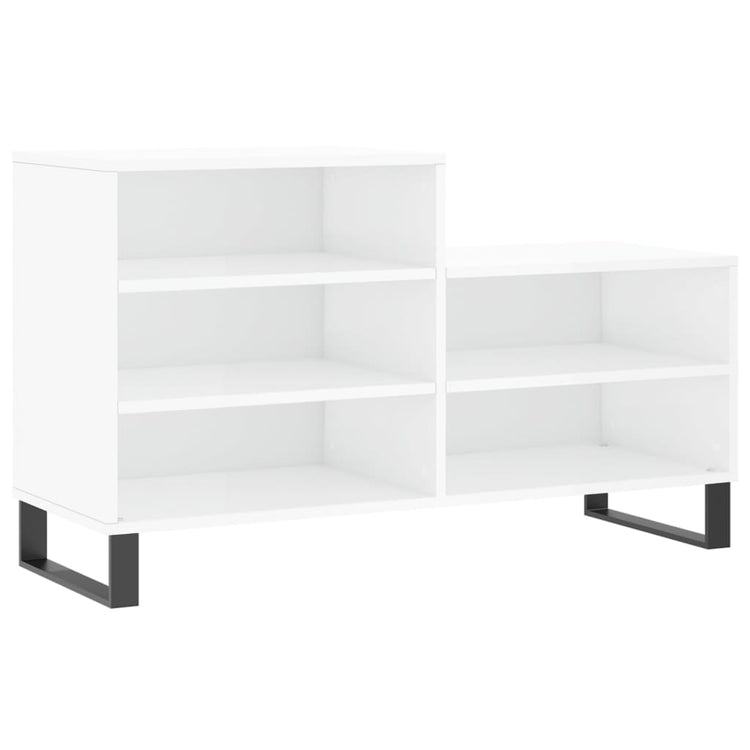 Armoire à chaussures Vidaxl 102x36x60 cm en bois de bois haut blanc