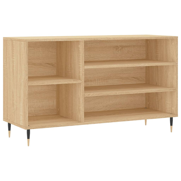 Armoire à chaussures Vidaxl 102x36x60 cm en bois de bois de chêne sonoma coloré