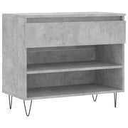 Armoire à chaussures Vidaxl 70x36x60 cm Betongrij en bois transformé - afbeelding 2