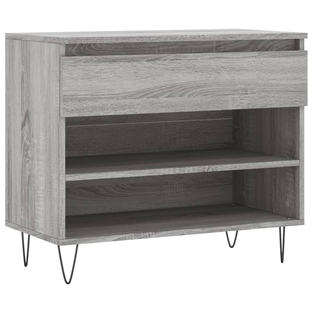 VidaXL armoire à chaussures 70x36x60 cm bois d'ingénierie gris sonoma