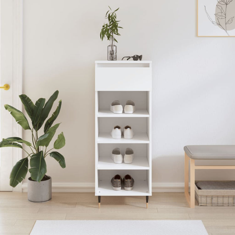 Armoire à chaussures Vidaxl 40x36x105 cm Bois de blanc transformé