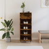 Armoire à chaussures vidaxl 40x36x105 cm de chêne fumé en bois travaillé coloré