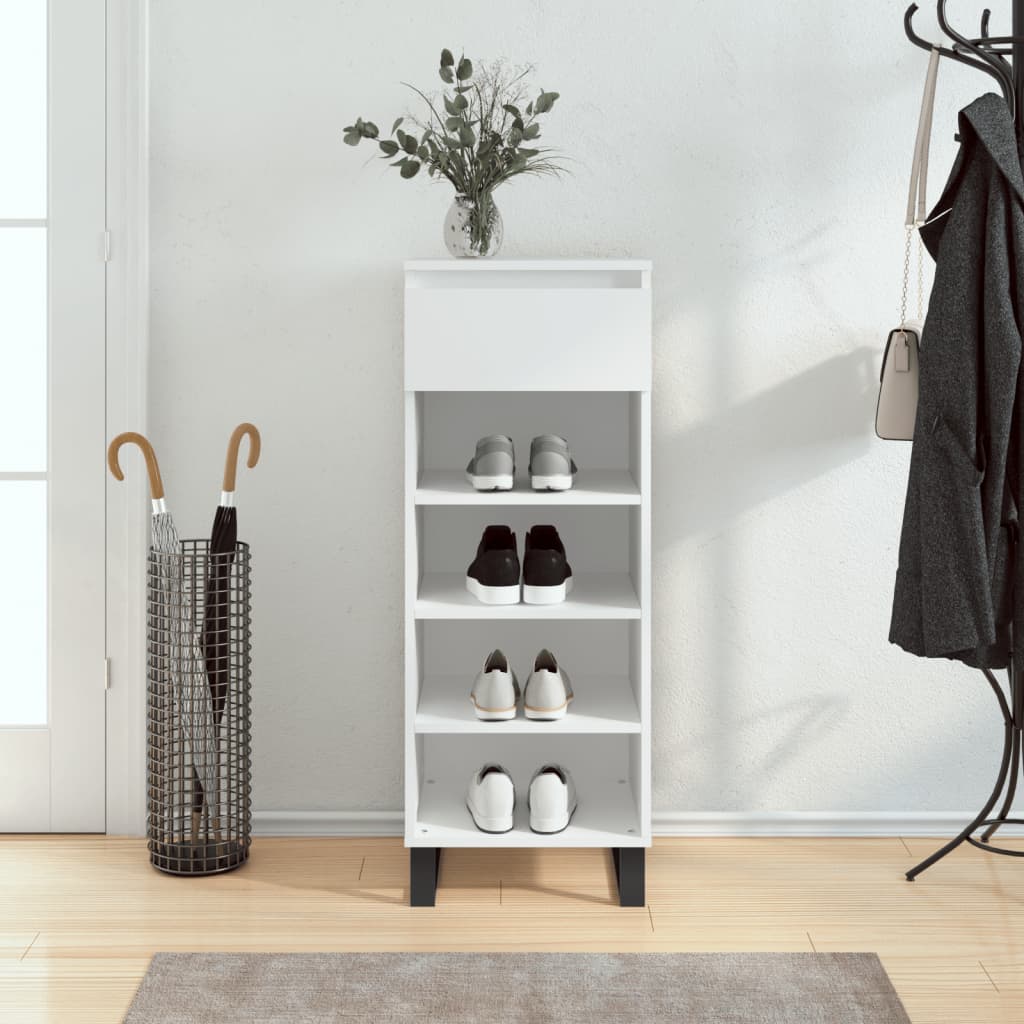 Armoire à chaussures Vidaxl 40x36x105 cm Bois de blanc transformé