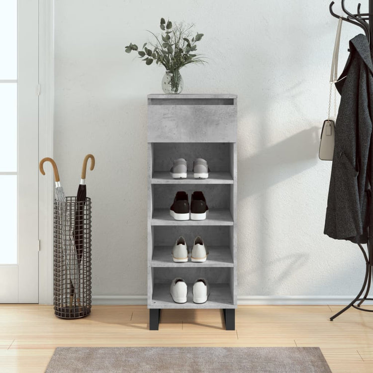 Armoire à chaussures Vidaxl 40x36x105 cm Prix en béton en bois édité