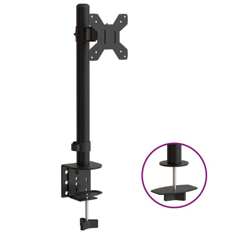 Support de moniteur Vidaxl Vesa 75 100 mm en acier noir