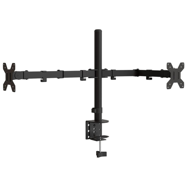 Vidaxl Monitor Standard Double Vesa 75 100 mm en acier noir