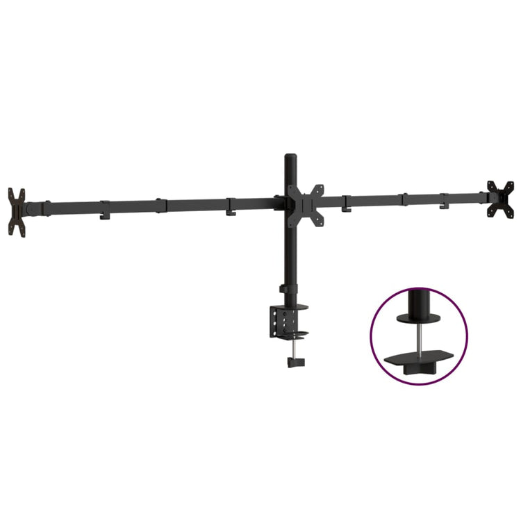 Normes de moniteur Vidaxl Driebel Vesa 75 100 mm en acier noir