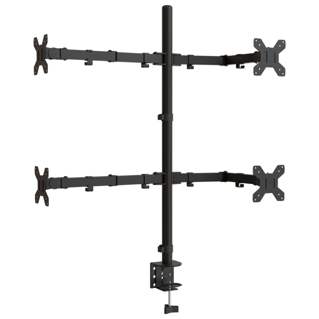 Support de moniteur Vidaxl Vesa 75 100 mm en acier noir