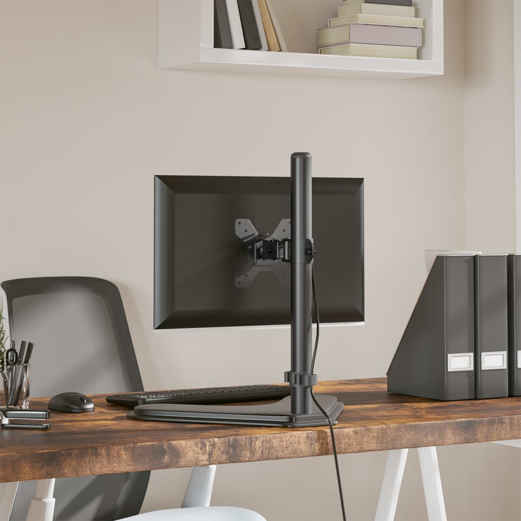 Support de moniteur Vidaxl Vesa 75 100 mm en acier noir