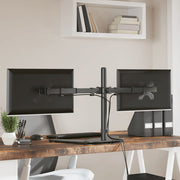 Vidaxl Monitor Standard Double Vesa 75 100 mm en acier noir - afbeelding 3