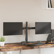 Vidaxl Monitor Standard Double Vesa 75 100 mm en acier noir - afbeelding 1