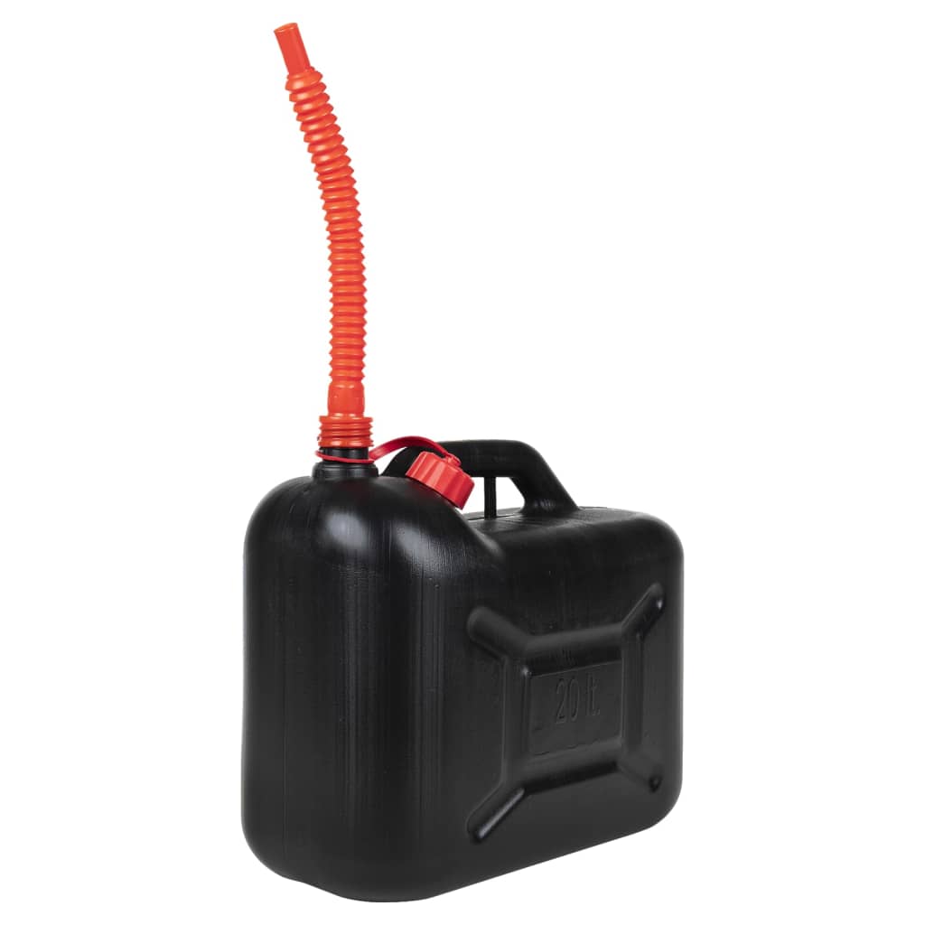 VIDAXL CARBURANTS 3 ST avec buse flexible noire 20 L Plastique