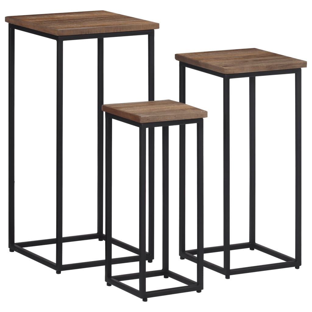 Normes de plante vidaxl 3 pcs teck solide