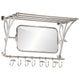 Rack de bagages Vidaxl avec des cintres et du mur de miroir en aluminium
