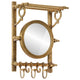 Rack de bagages Vidaxl avec des cintres et du mur de miroir en aluminium
