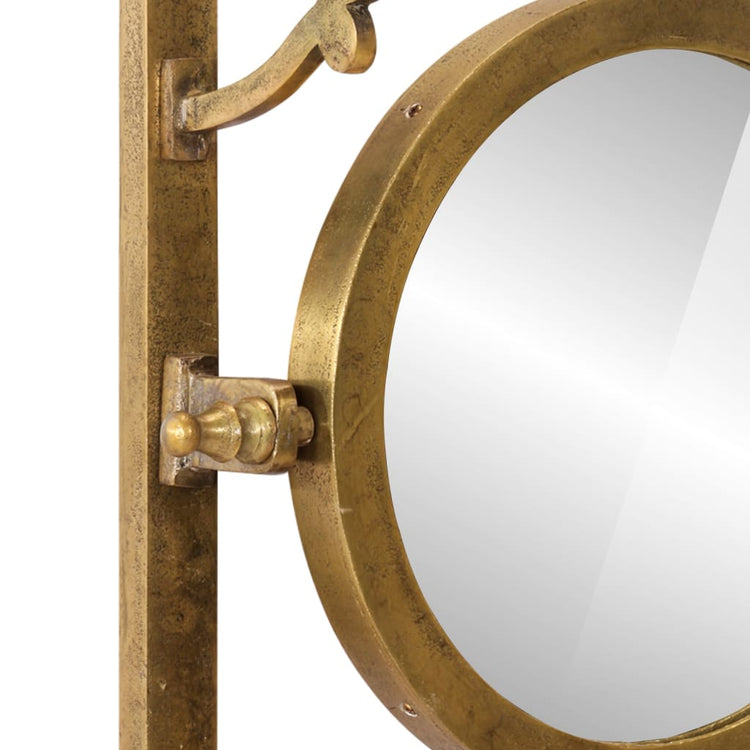 Rack de bagages Vidaxl avec des cintres et du mur de miroir en aluminium
