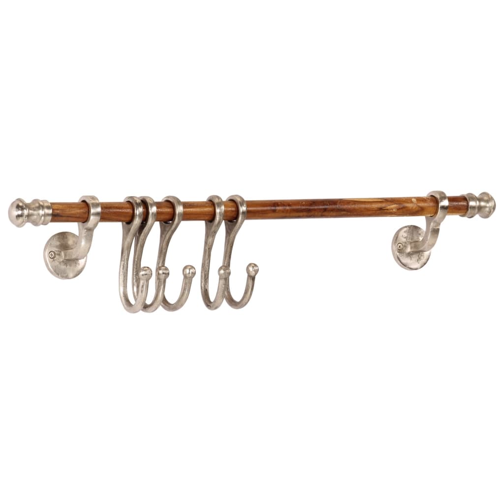 Rack de manteau mural vidaxl 75x15 cm en aluminium