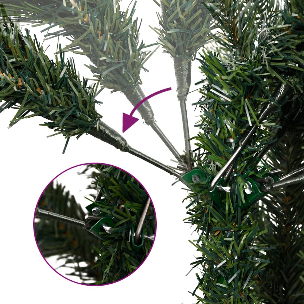 Vidaxl kunstkerstboom avec charnières pins et baies 120 cm