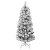 Vidaxl kunstkerstboom avec des charnières et neige 150 cm