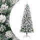Vidaxl kunstkerstboom avec des charnières et neige 210 cm