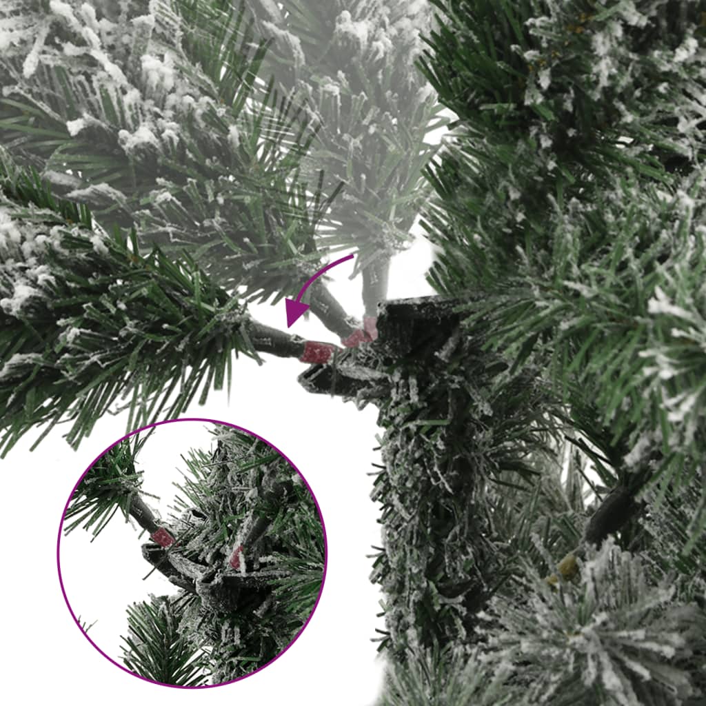 Sapin de Noël artificiel Vidaxx avec charnières et neige 240 cm
