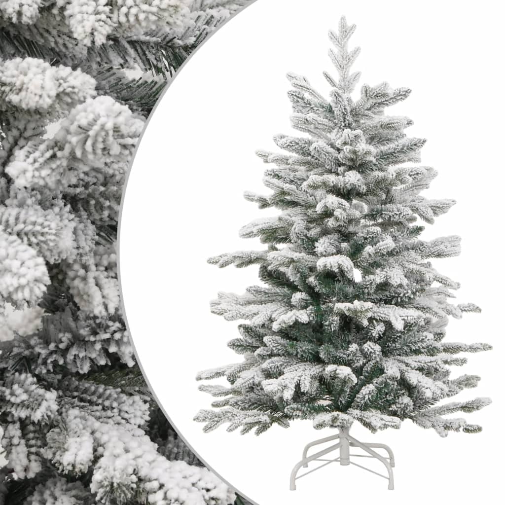 Vidaxx sapin de Noël artificiel avec charnières et neige 150 cm