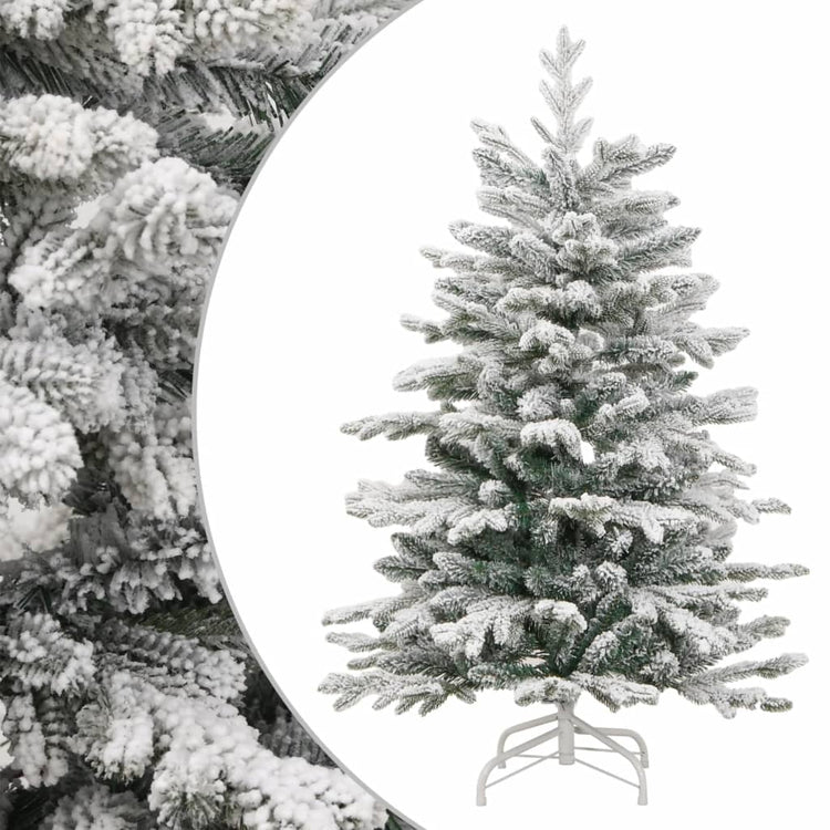 Vidaxx sapin de Noël artificiel avec charnières et neige 150 cm