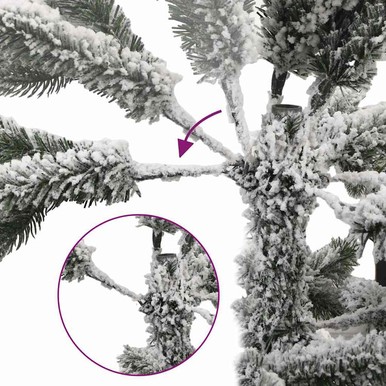 Sapin de Noël artificiel Vidaxx avec charnières et neige 180 cm