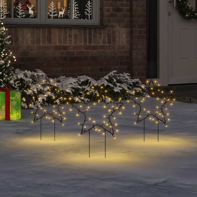Vidaxl Christmas Lights Star 3 ST avec broches au sol 50 LEDS 29 cm