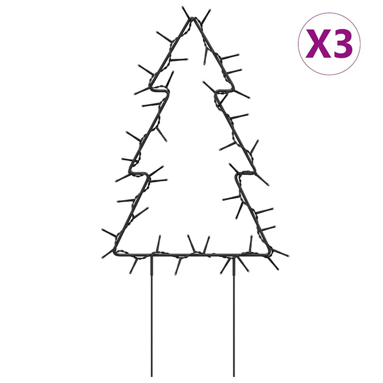 Vidaxl Christmas Lighting Christmas Tree 3 Sts avec broches au sol 50 LEDS 30 cm