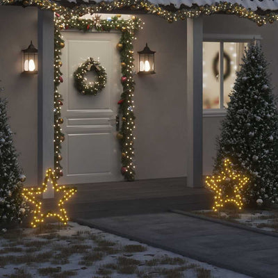 Vidaxx Étoile lumineuse de Noël avec piquets de terre 80 LED 60 cm
