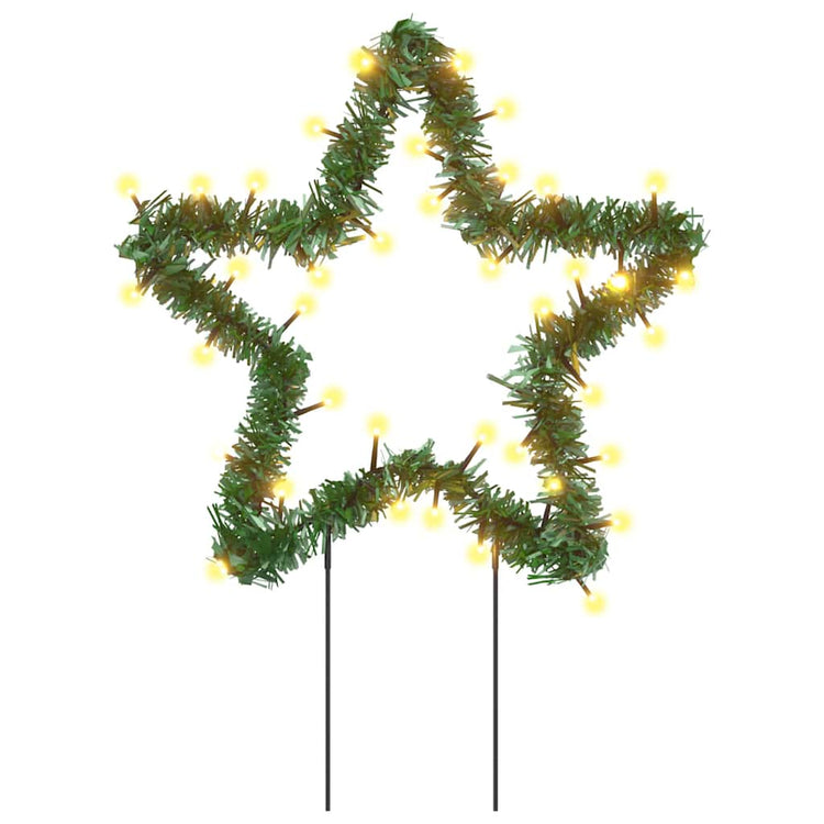 Vidaxl Christmas Lights Star 3 ST avec broches au sol 50 LEDS 29 cm