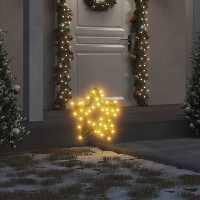 Vidaxl Christmas Lights Star 3 ST avec broches au sol 50 LEDS 29 cm