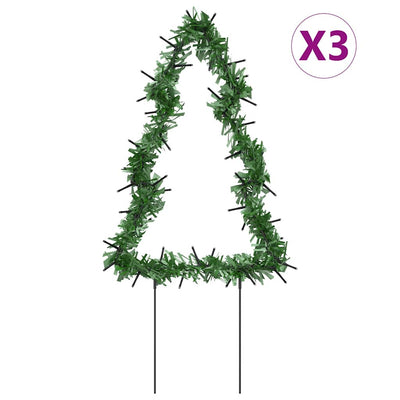 Vidaxl Christmas Lighting Christmas Tree 3 Sts avec broches au sol 50 LEDS 30 cm