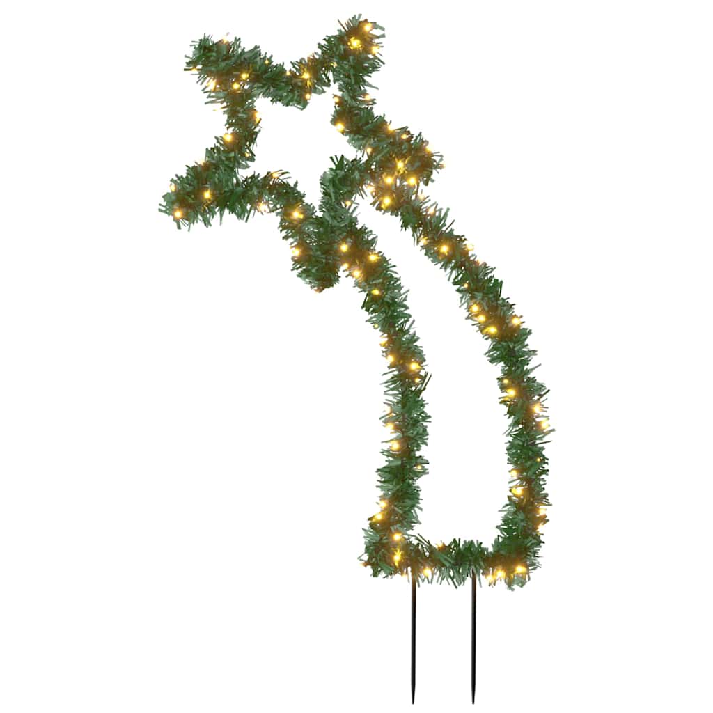 Meteor d'éclairage de Noël Vidaxl avec épingles au sol 115 LED 89 cm